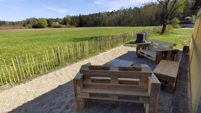 Unsere neugebaute Lounge mit weitem Blick